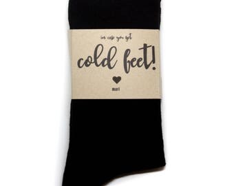 In Case of Cold Feet - Groom Gift from Bride - Custom Sock Labels