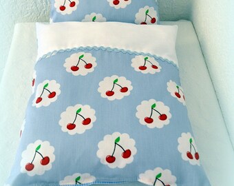 Doll bedclothes set "Sweet of cherry"