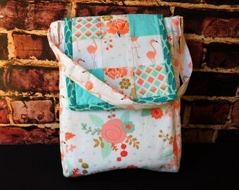 Girls quilted messenger bag