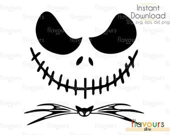 Jack Skellington SVG Files - INSTANT DOWNLOAD - For Cutting or Iron on - Clipart in Svg, Eps, Dxf, Png, and Jpeg
