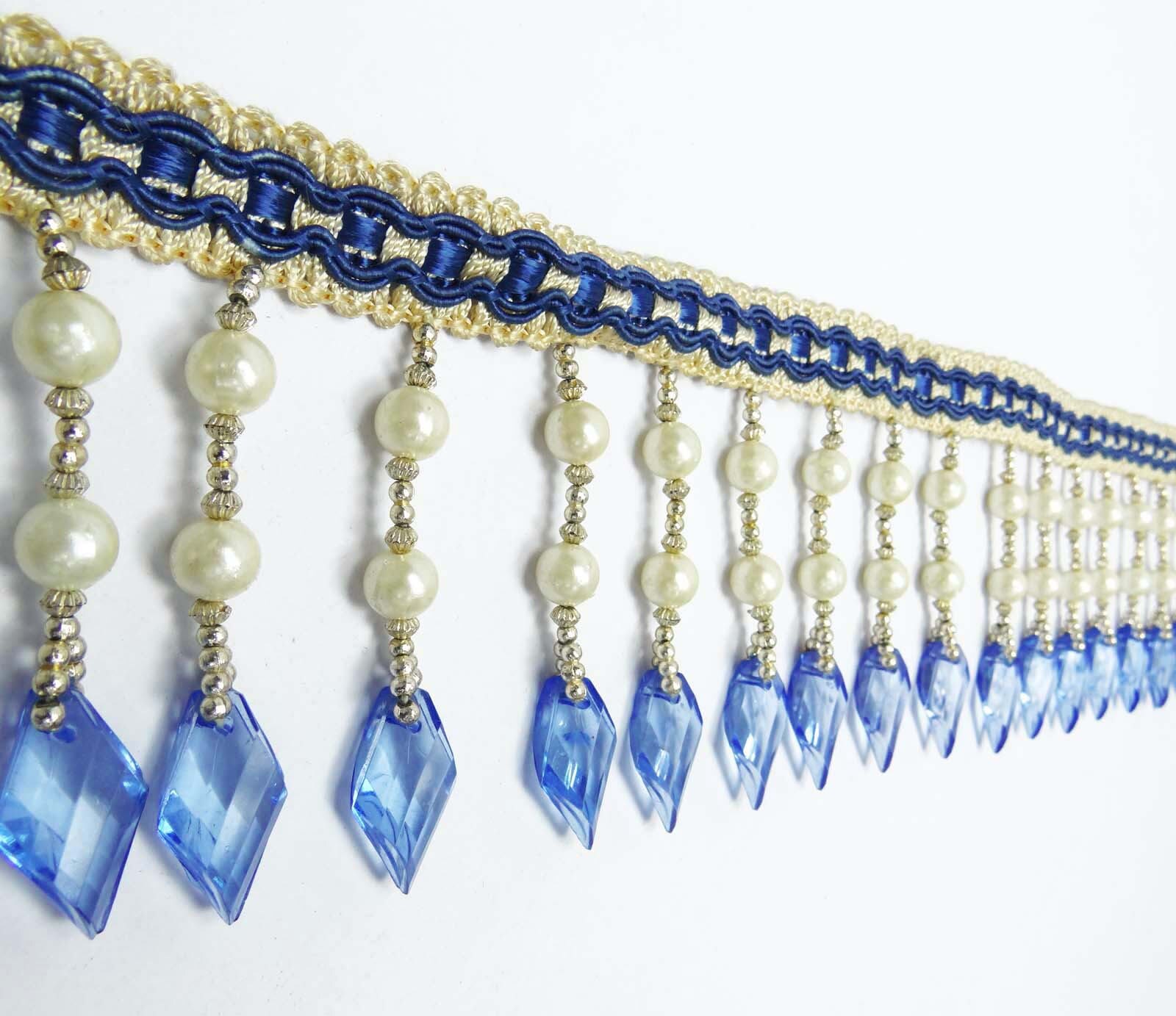 Decorative Tassel Ribbon Trim Beaded Fringe Trim Home Decor