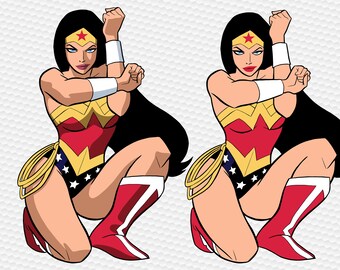 Power woman SVG Clipart Cut Files Silhouette Cameo Svg for Cricut and Vinyl File cutting Digital cuts file DXF Png Pdf Eps vector clip art