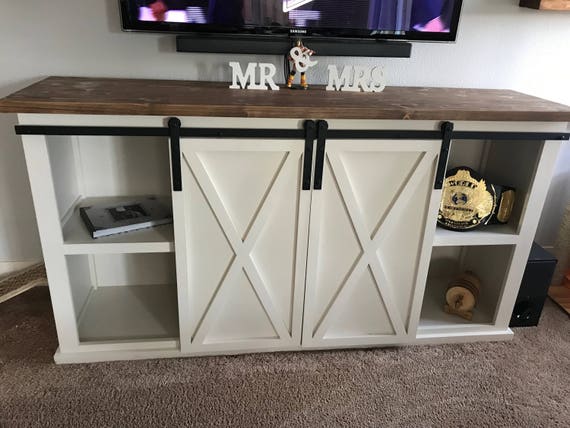 Sliding Barn Door TV Stand / Media Console