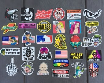 WELDER Hard Hat Stickers, 30+ total HardHat Sticker and Decals, Helmet, Lunch and Tool Box, Welders, FREE SHIPPING