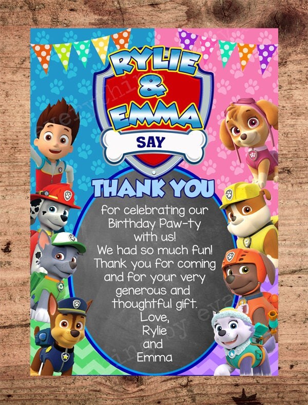 Paw Patrol Thank You Card Printable Thank You Card Paw paw-patrol-thank-you-card-printable-thank-you-card-paw