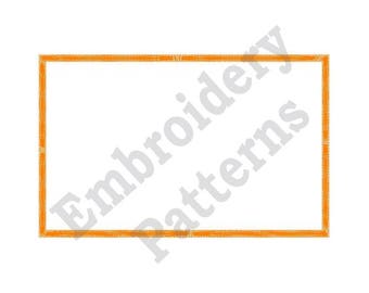 Heavy Line Rectangle - Machine Embroidery Design
