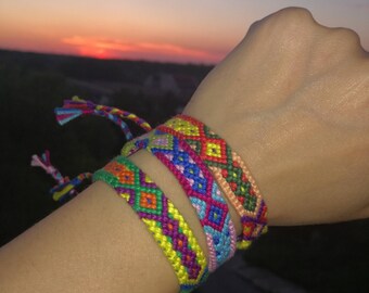 Braided bracelet,Handwoven bracelet,Knotted bracelet,Friendship bracelet, String bracelet,Bracelet bresilien,Bohemian style, Summer bracelet