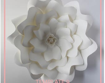 PDF Paper Flower Template with Base DIGITAL Version