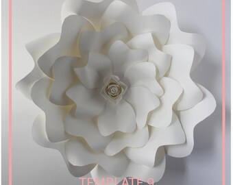 Paper Flower Template, Giant Paper Flower Templates, DIY Paper Flower, PDF Paper Flower, Paper flower Kit, Base and Instruction Including
