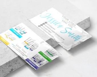 Rodan and Fields Business Card // Rodan + Fields Business Card // R+F Business Card // Marble Business Card // 20% OFF