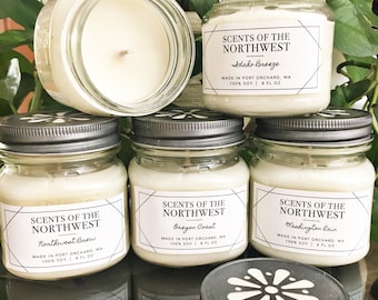 set of 4 - soy candles handmade - handmade candles - hand poured candles - gift for her