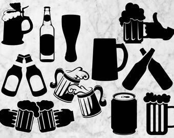 Beer Svg Clipart, Cheers vector, dfx, svg, eps & png, Beers cutfiles, Beers silhouette for cricut explore, Printable Cheers svg, png.