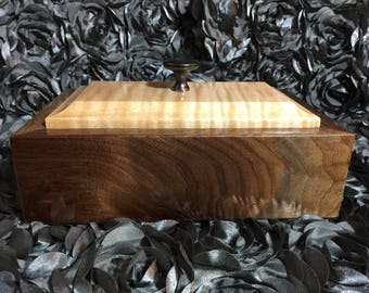 Figured Walnut and Bird's Eye Maple Box