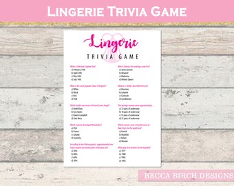 Bride &amp; Groom Trivia Wedding Shower Game Bachelorette