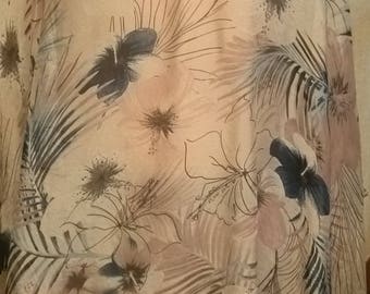 Printed silk and lace tunic