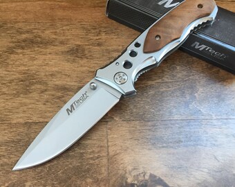 Wood Handle Pocket Knife as Groomsmen Gift. Father's Day Gift. Birthday Gift. Husband. Best Man Gift. Personalized Pocket Knife.