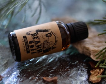 Beard Oil - Beard Conditioner - RUSTIC MEN SPICEWOOD - 1 oz/30 ml - Beard Grooming - Beard Care - Beard Gifts - Beard Growth - Beard Product