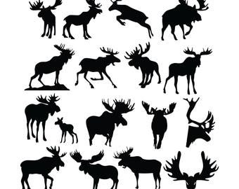 Moose svg,png,jpg,eps/Moose clipart for Print,Design,Silhouette,Cricut and any more