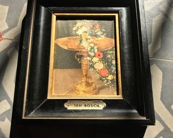 Vintage tableau of a flower bouquet / Cabinet de curiosités