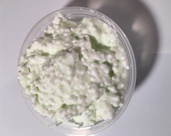 Green Apple Scented Floam Slime - Super Fluffy and Crunchy