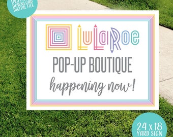 Pop Up Boutique Happening Now Outdoor Yard Sign 18 x 24 Digital File INSTANT DOWNLOAD