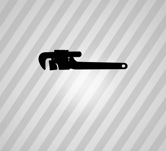  pipe  wrench  Silhouette Svg  Dxf Eps Silhouette Rld RDWorks