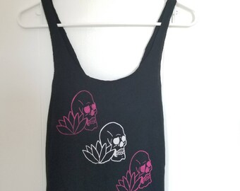 Skull and Lotus Tank with Twisted Back
