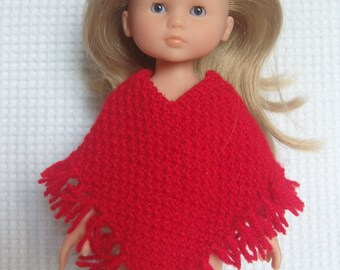 Red poncho for the sweethearts doll