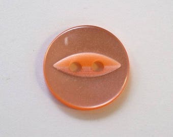 Button eye fish 14 mm x 50 peach 2 holes - 001565