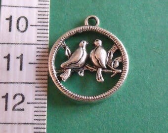Silver bird pendant 23mmx20mm