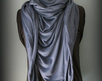 Châle Trendy Bue Stripe Etole foulard écharpe cheich