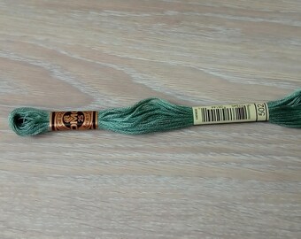 Cotton Pearl green embroidery cross stitch