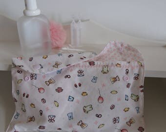 Pocket diaper, wipes or jewellery "charm", embroidered and snap