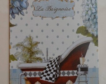 table "bath" retro vintage metal sign 30 x 20 cm