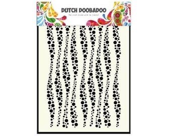 Stenciled Dutch Doobadoo Mask Wavy Stripes A5 new stencil Art