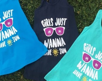 Toddler Swimsuit Coverup, Girls Just Wanna Have Sun, Summer Coverup