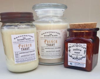 FRENCH TOAST - 100% soy candles, 3 sizes available