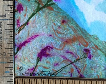 House On Horizon miniature painting OOAK