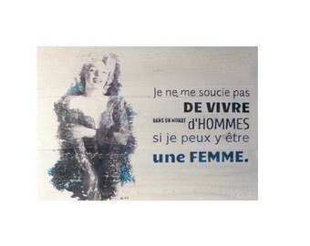 Painting pallet wood - Marilyn Monroe quote