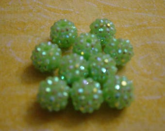 1 bead shambhala Green Apple 14 mm
