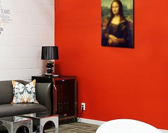 Portrait on the Mona Lisa pixelated 30 x 40 canvas