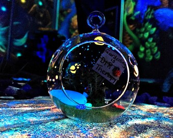 Hand Painted Glowing Glass Terrarium
