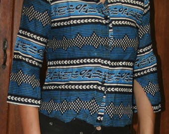 Ethnic Mandarin collar shirt