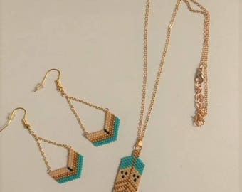 novelty set brand new Navajo ethnic leaf earrings