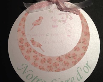 Guestbook round personalized great chic - liberty