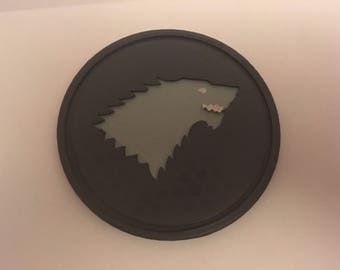 Game of Thrones Stark 3D Printed and hand painted coaster - GoT