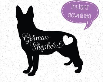Download German shepherd cut | Etsy