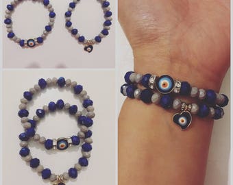 Turkish eye evil eye charm bracelet
