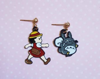 My Neighbor Totoro Acorn Sack Mei Dangle Earrings