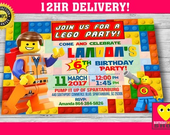 Lego Birthday Invitation
